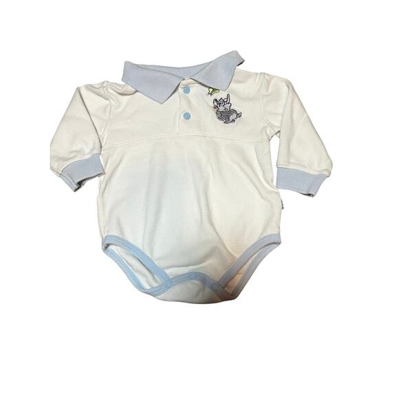 Vintage Disney's Lady and the Tramp Embroidered long sleeve collared one pc 6/9m - Picture 7 of 7